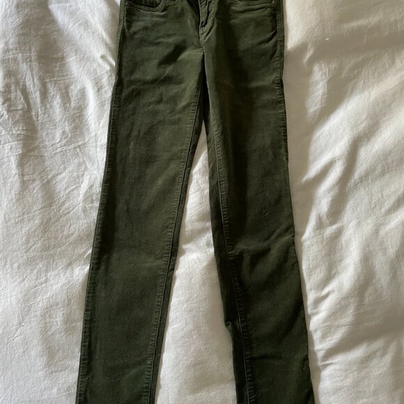 Diana Corduroy Skinny - Olive Green - Picture 2 of 4